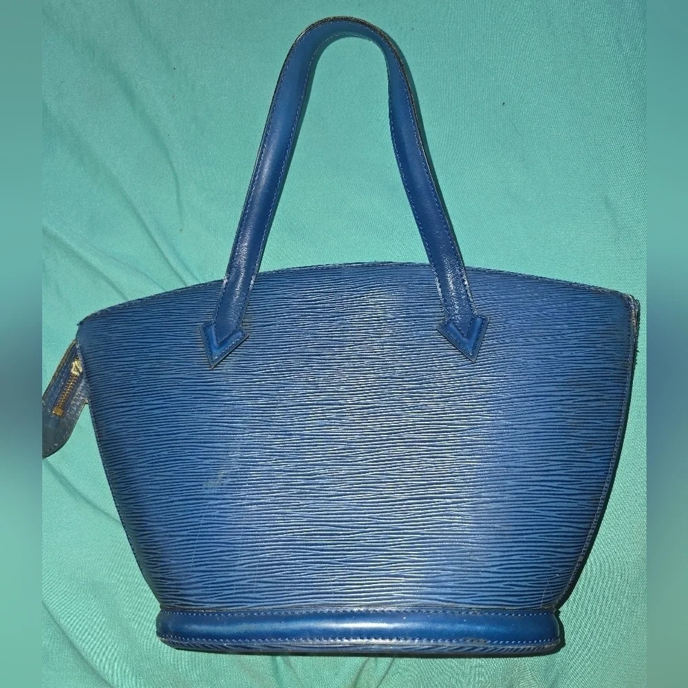 Louis Vuitton Blue Epi PM Leather Tote
